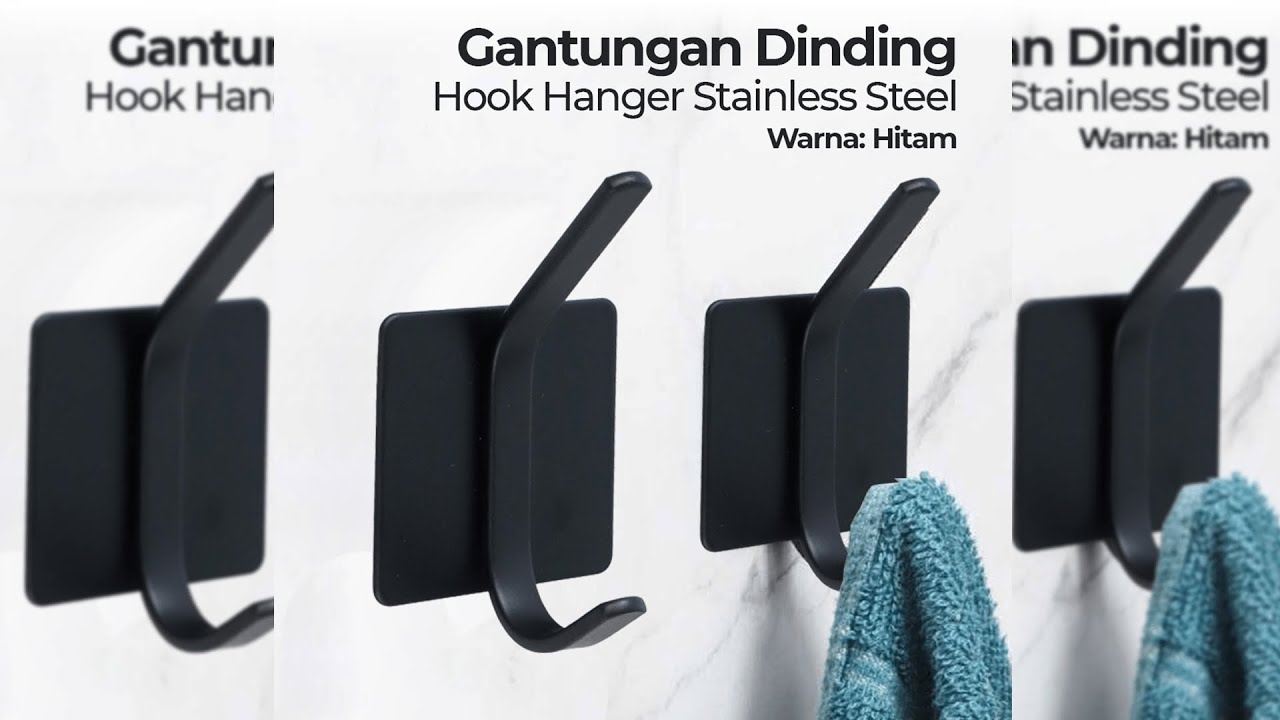 Pratinjau video produk TaffHOME Gantungan Dinding Hook Hanger Stainless Steel - VA2566