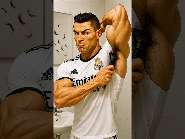 🧪😂💈MINI MESSI ACCIDENTALLY SHAVES HIS HEAD… NOW RONALDO MUST BECOME A SCIENTIST TO FIX IT!