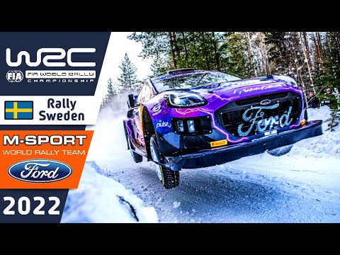 M-Sport Ford WRC Rally Highlights : WRC Rally Sweden 2022 : Ford Puma Rally1 Rally Car