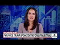 Former President Trump speaks out at civil fraud trial  - 06:13 min - News - Video