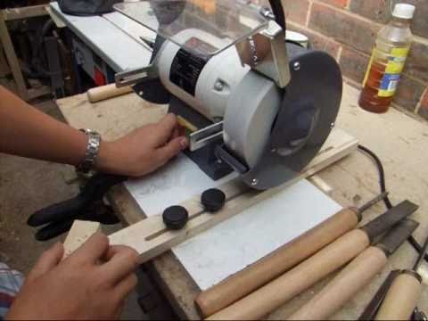 ... Sharpening Jig For The Bench Grinder - Woodturning Tools - YouTube