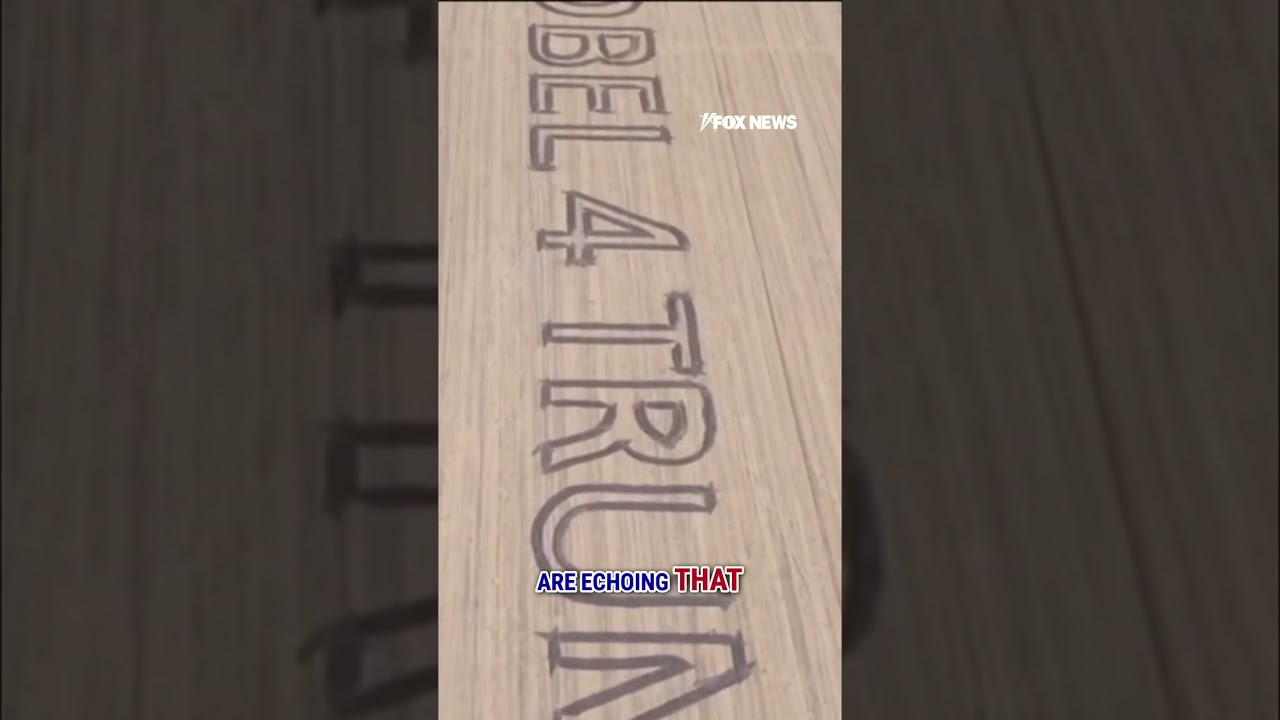 'NOBEL 4 TRUMP' appears in Israeli field #shorts #foxnews #news #trump #world