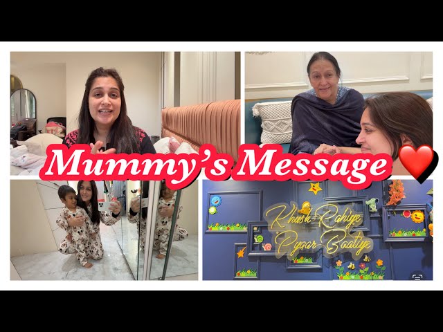 Mummy ka msg aapsabke liye | Meri Treatment Ke side effects| Ruhaan ke room ki wall Decorate ki 😍