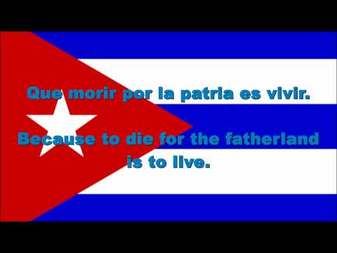 Cuba National Anthem English lyrics