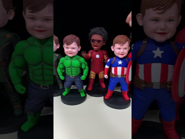 Together They Sway, Together They Smile – Handmade Clay Bobbleheads