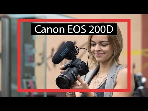 video Canon EOS 200D Digitale Spiegelreflexkamera (24,2 Megapixel, 7,7 cm (3 Zoll) Display, APS-C CMOS-Sensor, WLAN mit NFC, Full-HD, DIGIC 7) schwarz  inkl 18-55mm 1:4,0-5,6 IS STM Objektiv