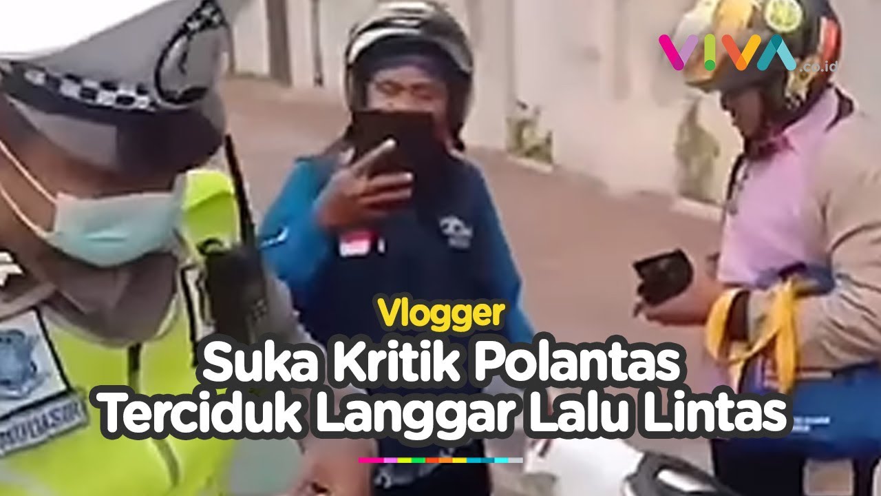 Bikin Malu, Vlogger yang Suka Kritik Polantas Malah Terciduk Melanggar Aturan
