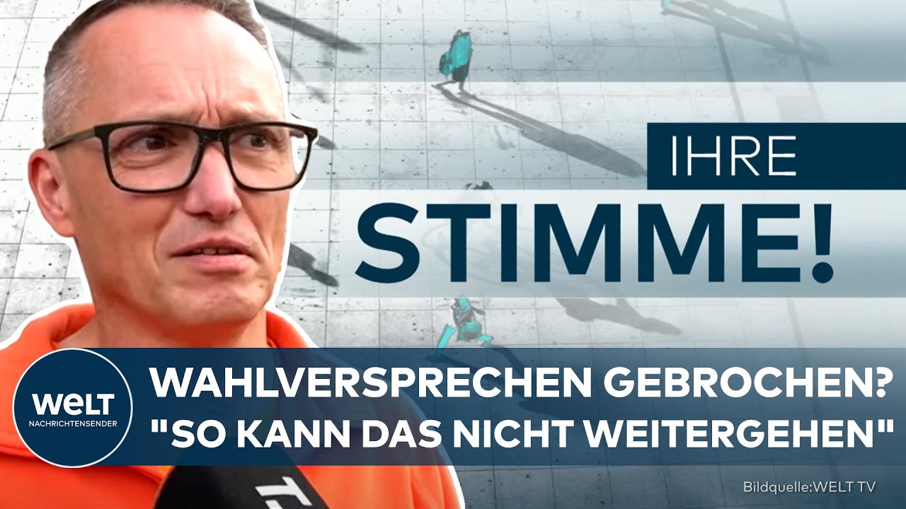 DEUTSCHLAND: Bürgergeld, Strompreise, Wirtschaft - Gebrochene Wahlversprechen, was sagen Sie?