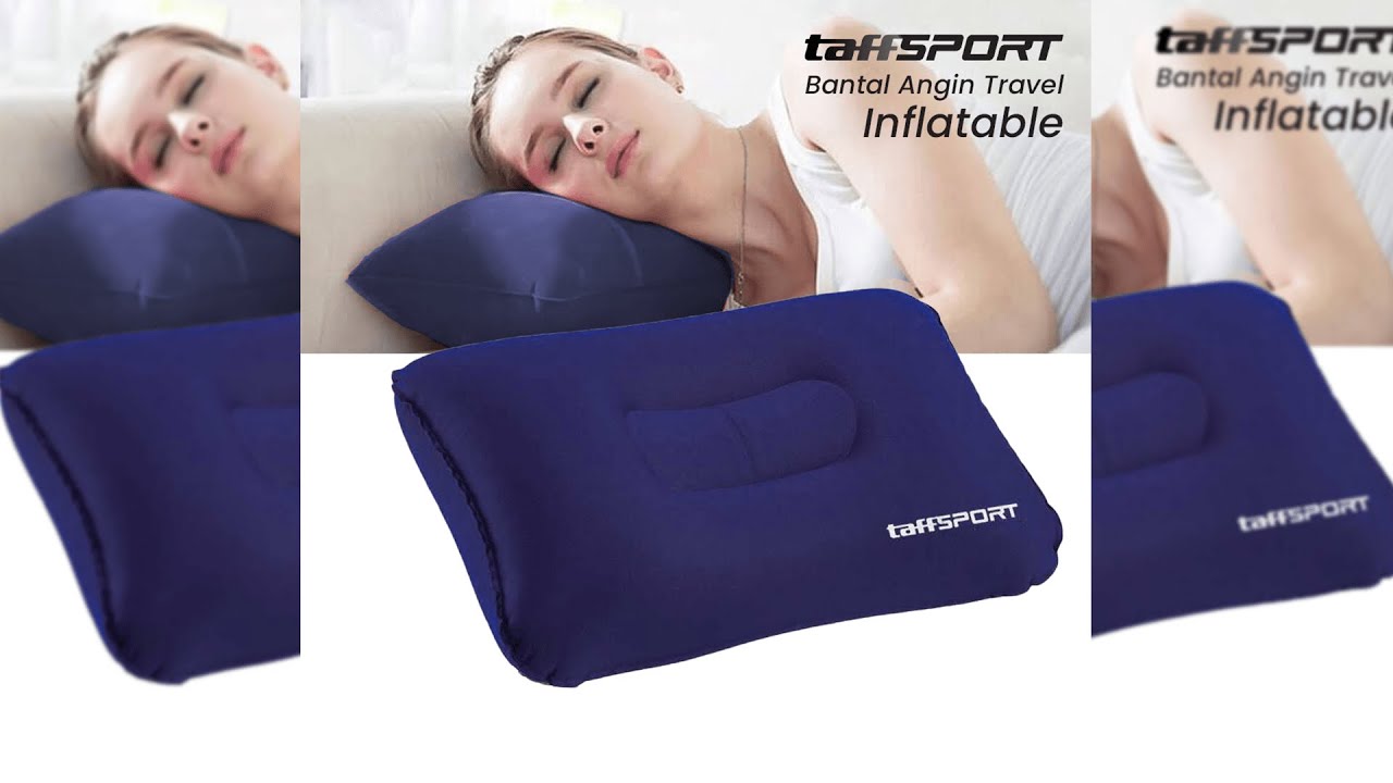 Pratinjau video produk TaffSPORT Bantal Angin Travel Camping Inflatable Pillow 380x240mm - BAT23