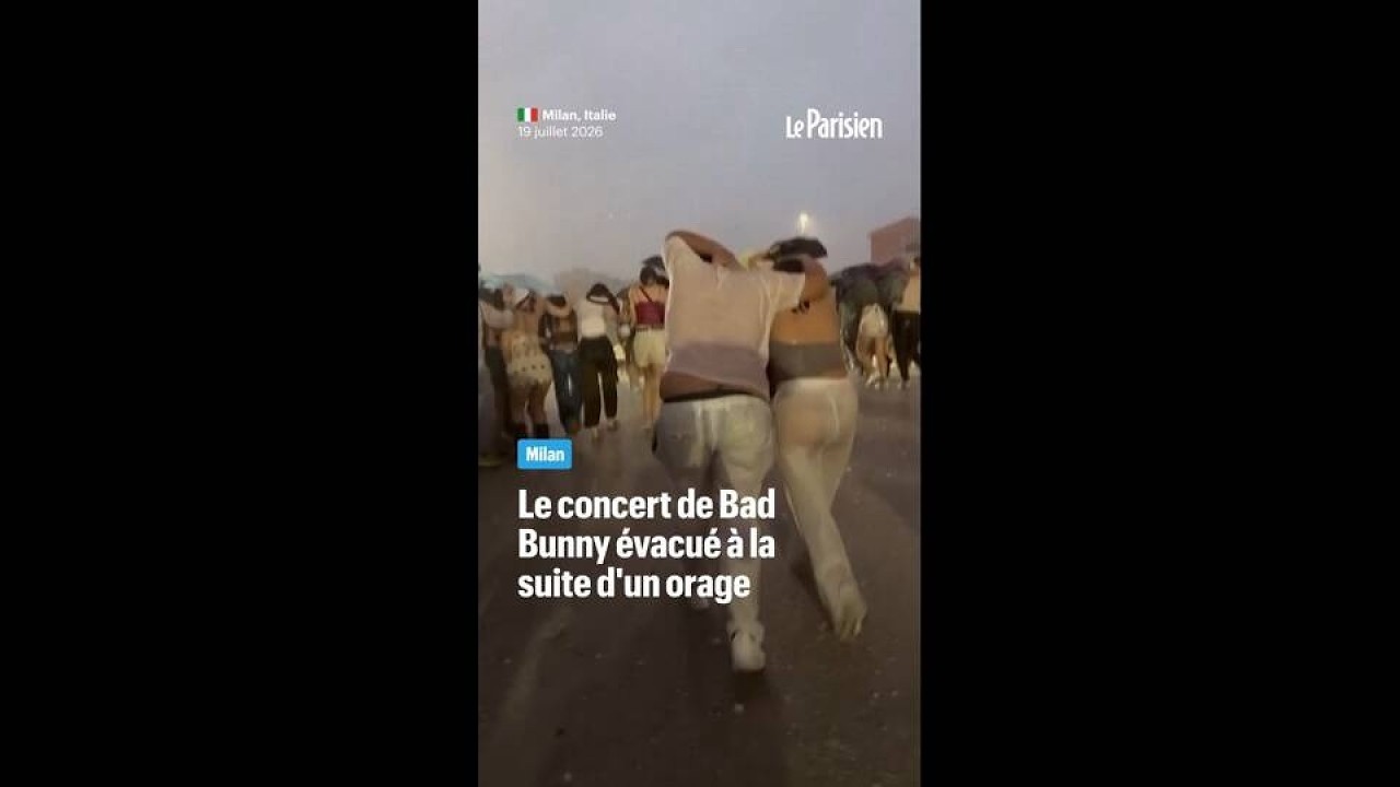 Le concert de Bad Bunny à Milan évacué à la suite de violents orages