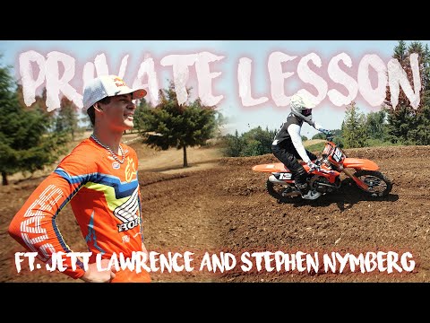 Jett Lawrence teaches Stephen Nymberg some corner tips! - Motocross Private Lesson Ep 36