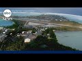 Extreme waves hit US Army base in the Marshall Islands
