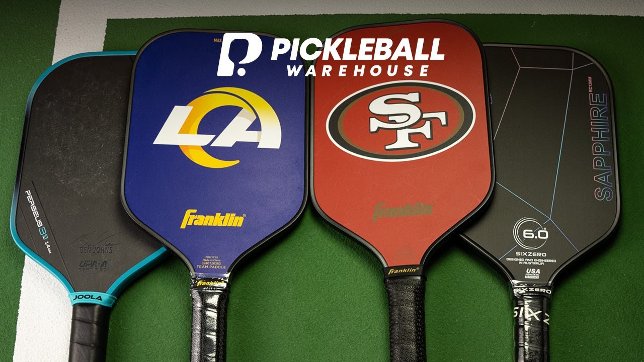 Franklin NFL (Rams, Niners, Chargers) Paddles, SixZero Sapphire & JOOLA 3S Pickleball Warehouse VLOG