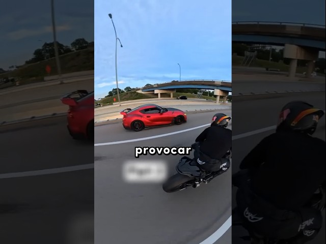 Motoqueiro desafiou o Supercarro e o final SURPREENDEU! (@blackhornets1)