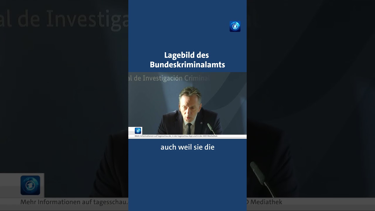 Das Ausmaß der Organisierten Kriminalität bleibt laut BKA auf hohem Niveau tagesschau shorts