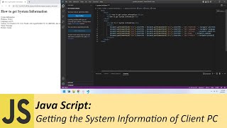 JavaScript: How to get the System Information of Client PC (Tutorial)