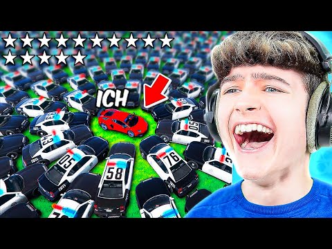 1000 STERNE VERFOLGUNG in GTA 5 Entkommen! (extrem)