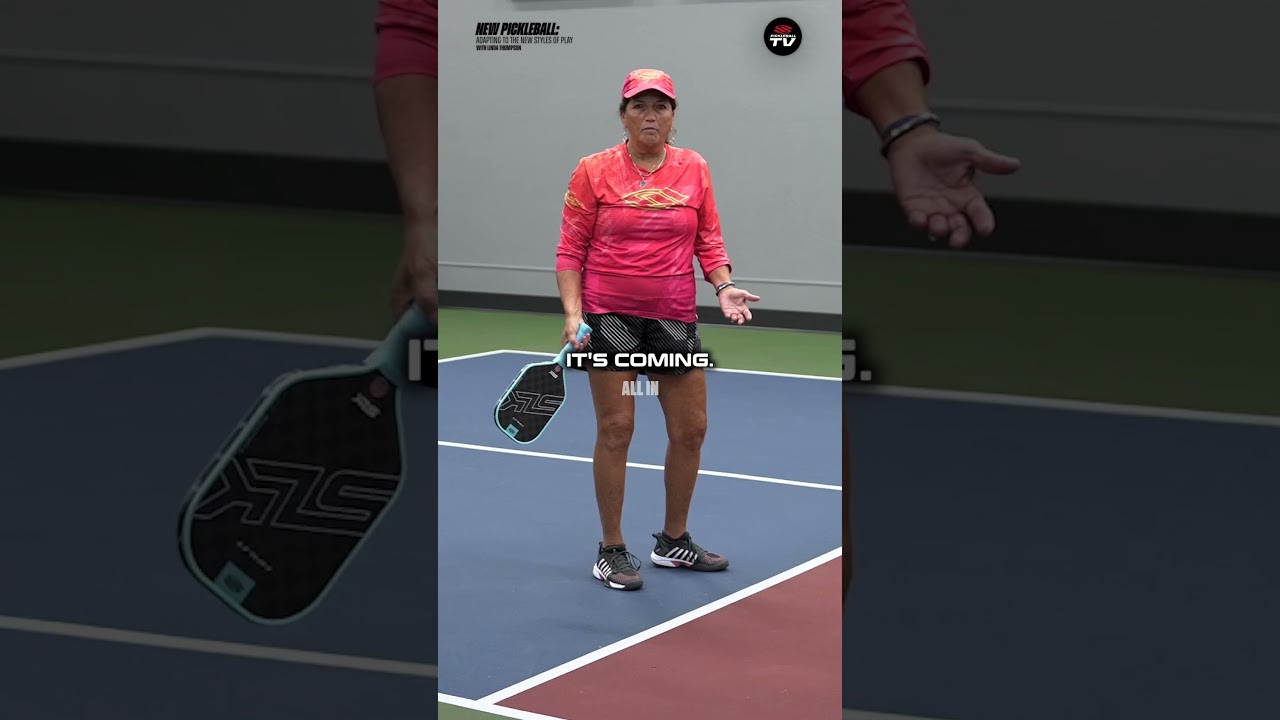 Pickleball coach Linda Thompson will teach you where to attack from the kitchen line 🔪 #pickleball