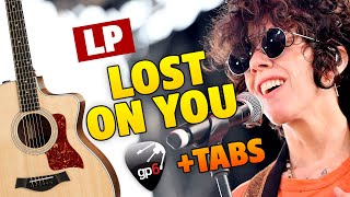 LP - Lost On You (fingerstyle guitar cover with FREE TABS and karaoke)