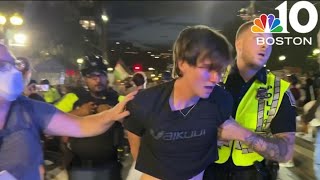 Chaos in Boston: 13 arrested as pro-Palestinian rally turns violent