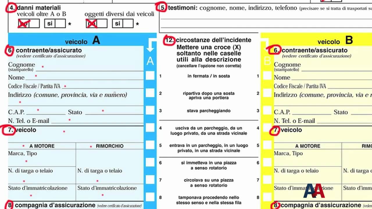 La Constatazione Amichevole Di Incidente - YouTube