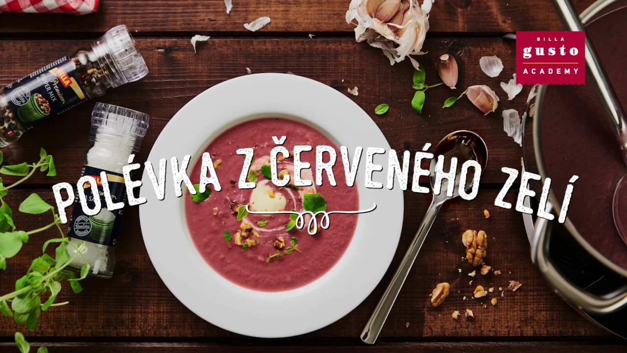 Polévka z červeného zelí