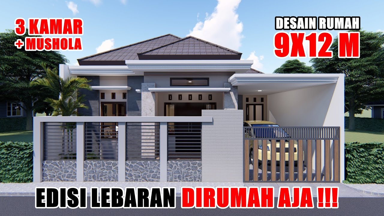 DESAIN RUMAH MINIMALIS DI LAHAN 6X12 M DENGAN TAMAN MUNGIL DIDALAM By Desain Rumah 36