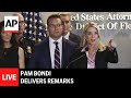 LIVE: Pam Bondi delivers remarks on DOJ’s efforts to combat political violence