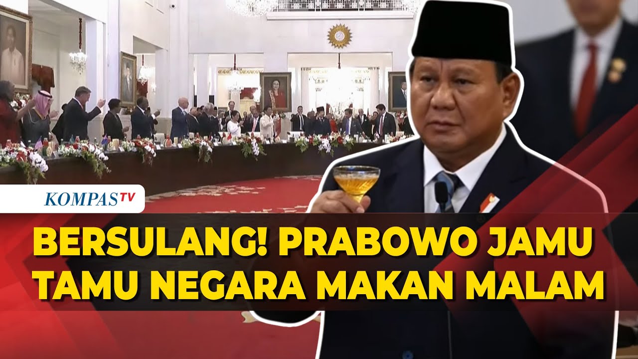 [FULL] Pidato Prabowo di Depan Tamu Negara saat Jamuan Makan Malam di Istana, Ajak Bersulang!