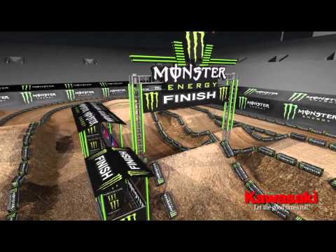 Supercross LIVE! 2013 - LasVegas 5-4-13 - Monster Energy Supercross Animated Track Map 