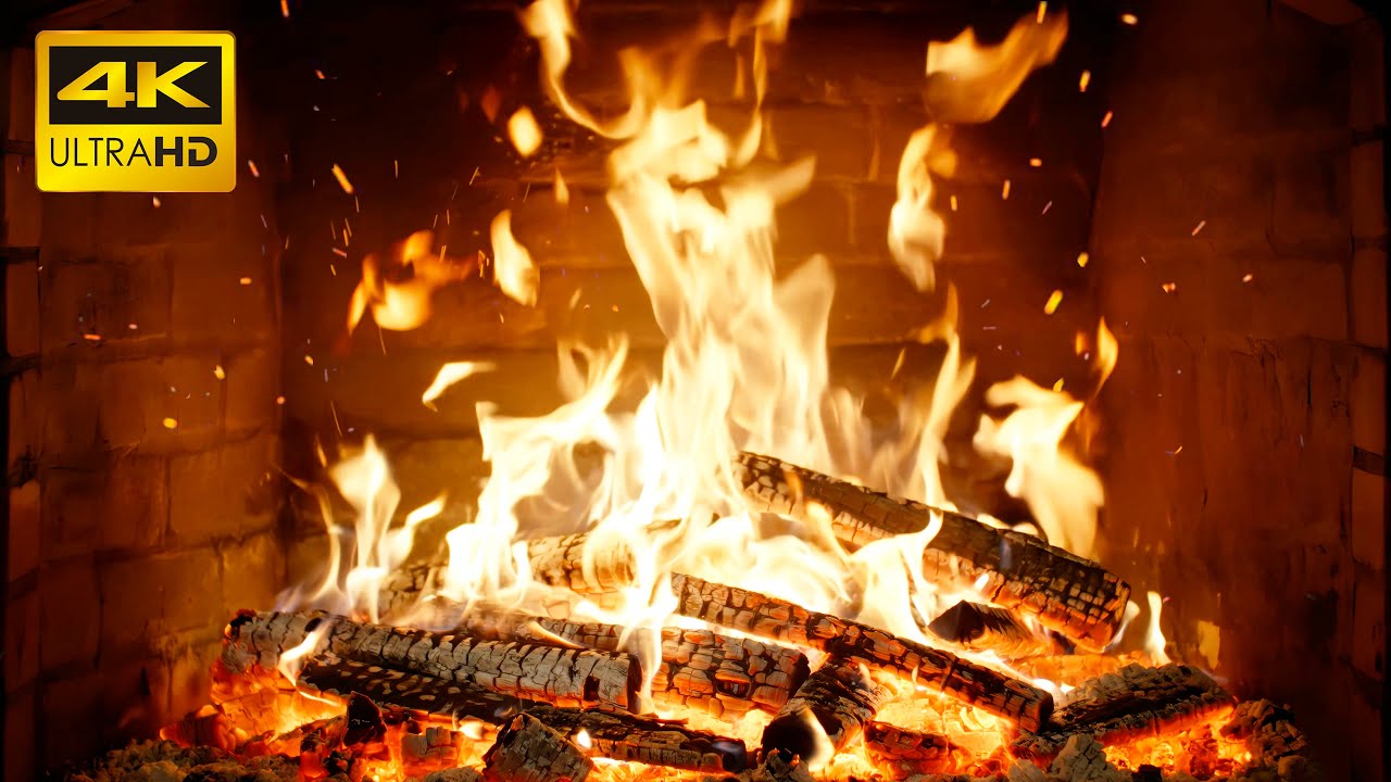 🔥 The Most Tranquil Fireplace with Slow-Burning Logs and Soft Wood Pops for Calm Christmas Nights