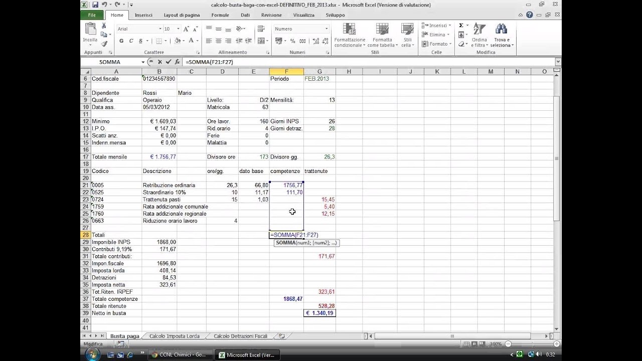 Busta Paga Pdf Editabile Calcolo Busta Paga Con Excel Come Si Fa Sexiz Pix 5612