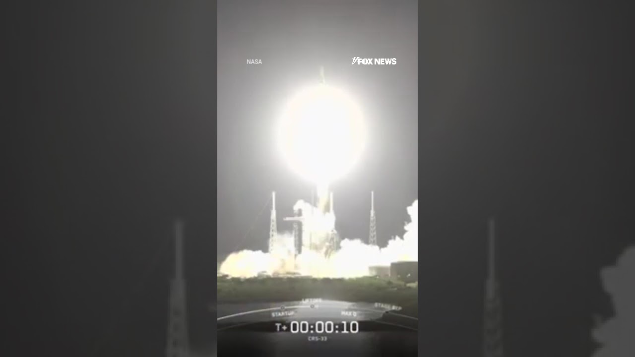 LIFTOFF: SpaceX rocket blasts off to deliver supplies to International Space Station #shorts