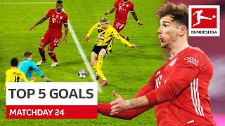 Top 5 Goals • Haaland, Forsberg & More | Matchday 24 — 2020/21