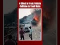 Tamil Nadu Accident: Trail Of Destruction After 4-Vehicle Collision On Tamil Nadu Bridge