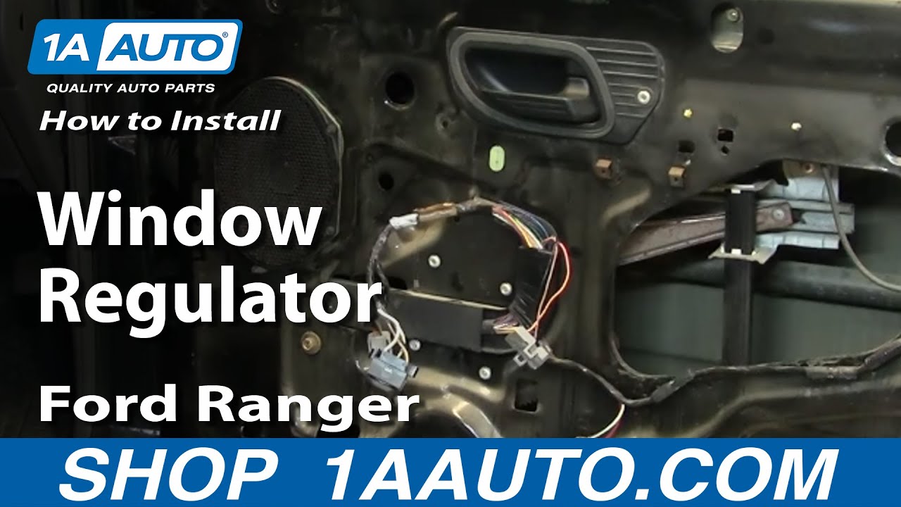How To Install Replace Window Regulator Ford Ranger 93-10 ... ford bronco door wiring diagram 