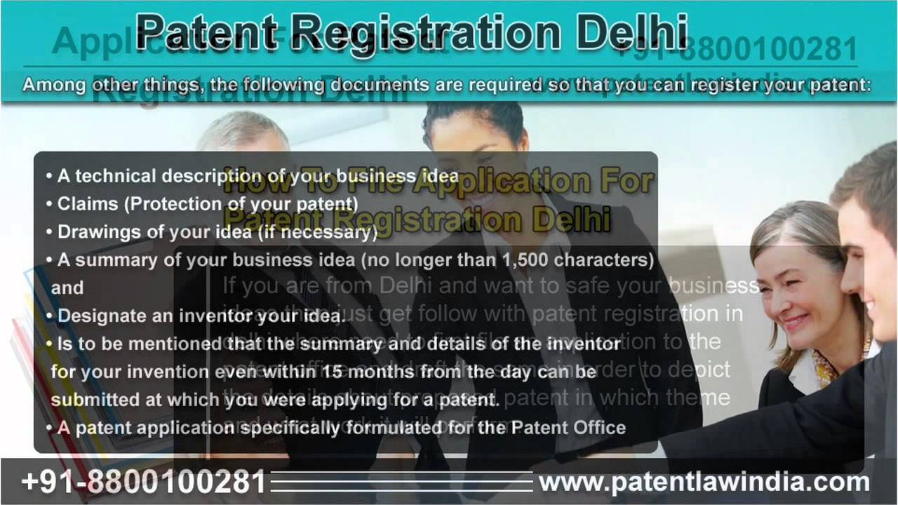 How To File Application For Patent Registration Delhi - YouTube