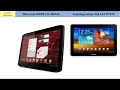 Motorola XOOM 2 3G MZ616 Vs Samsung Galaxy Tab 10.1 P7510, all specifications