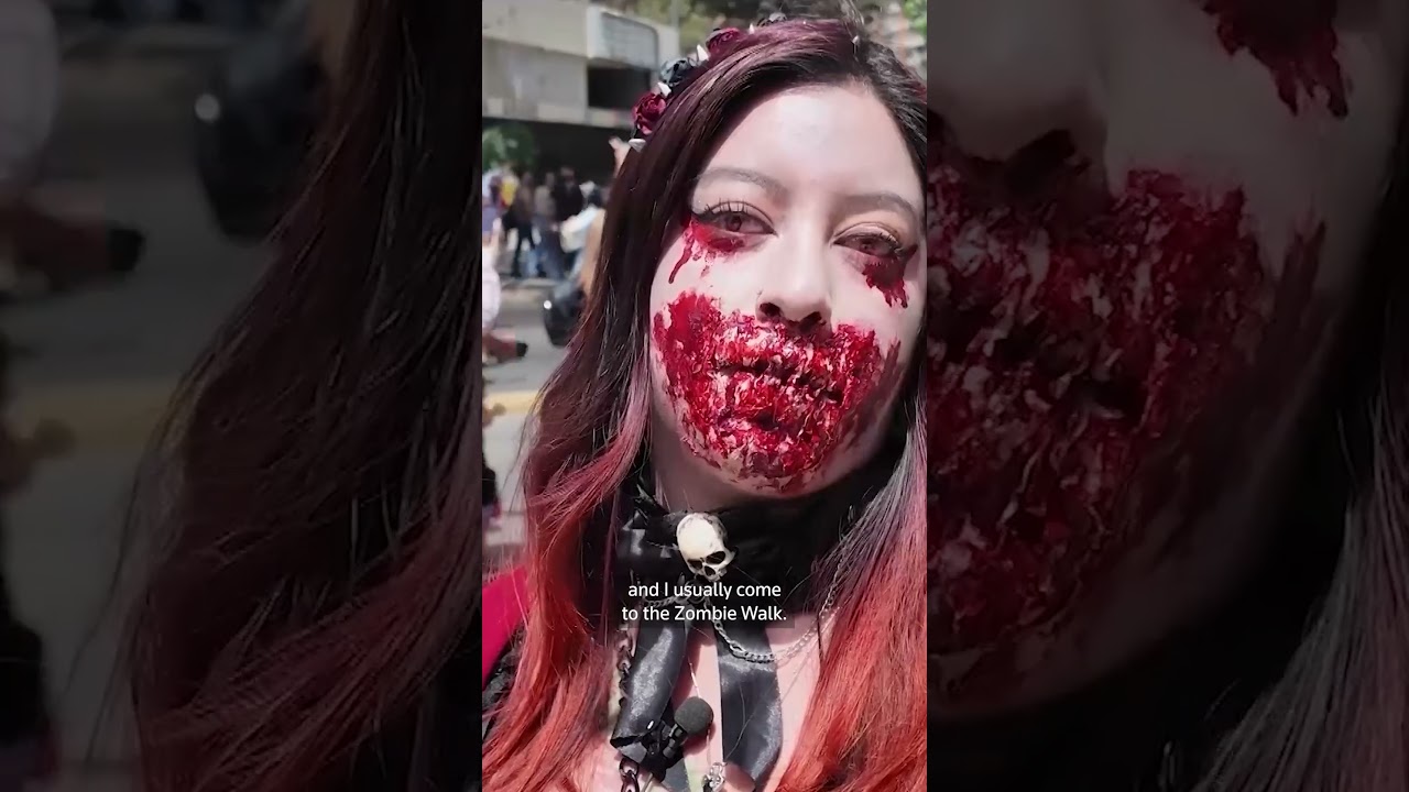 Horror fans showcase creative outfits at Chile's Zombie Walk | REUTERS