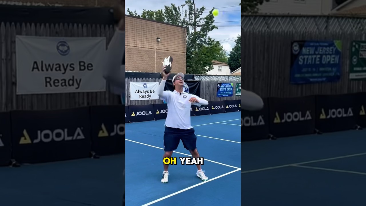 Playing pickleball with a SHOE🤔 #pickleball #shorts