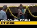 No Mother's Photo, Angry Yashodhara Raje Scindia Storms Off stage