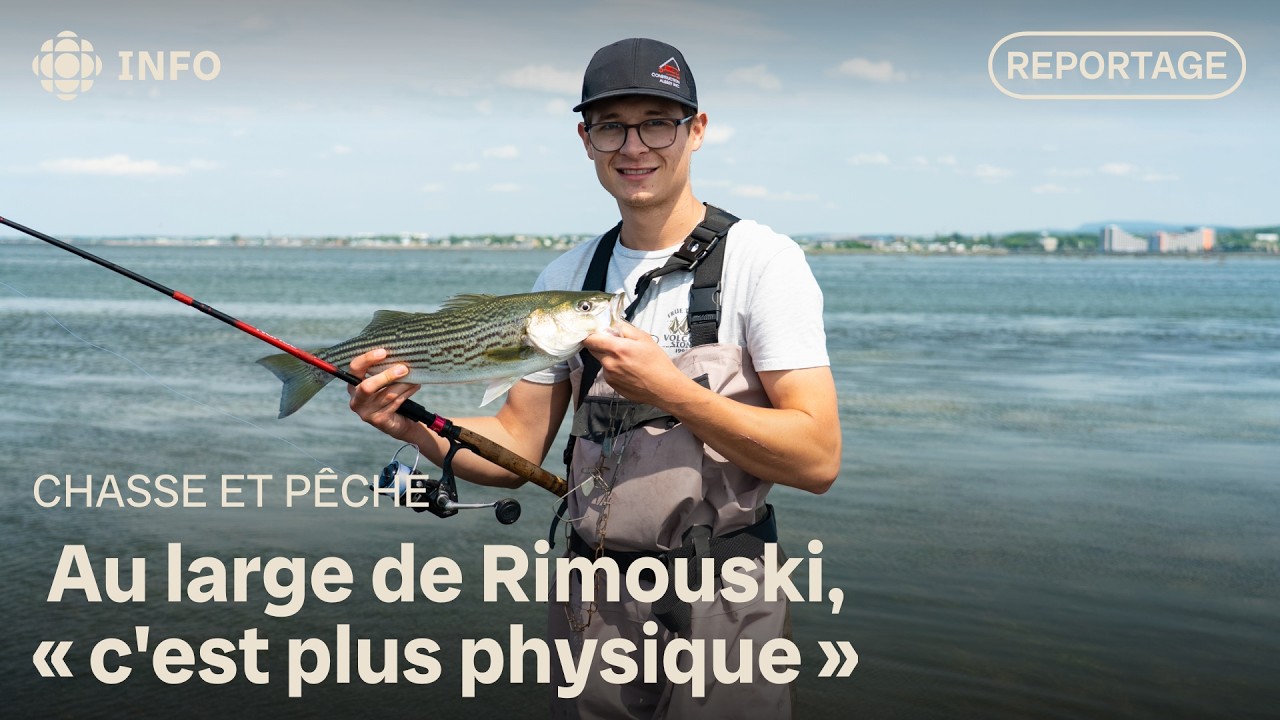 Pêcher au large du centre-ville de Rimouski