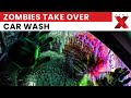 Californians Drive Through Zombies and Jokers at Haunted Car Wash for Halloween