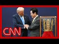Trump gifted golden crown by South Koreas leader