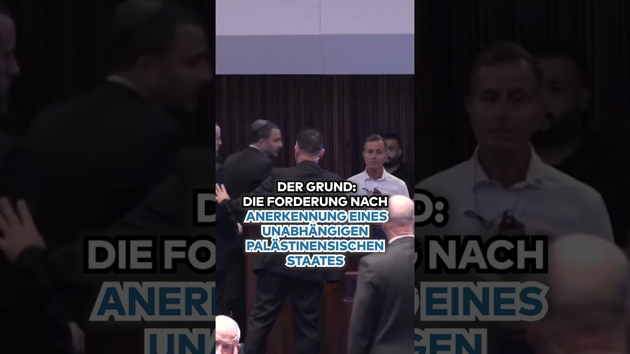 TUMULT IM KNESSET: Abgeordnete mit Palästina-Schildern rausgeworfen – Trump bleibt locker shorts