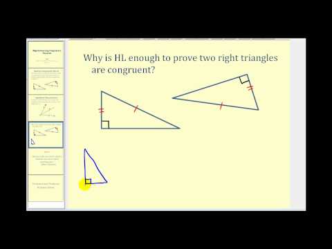 Hypotenuse-Leg Congruence Theorem ( Video ) | Geometry | CK-12 Foundation