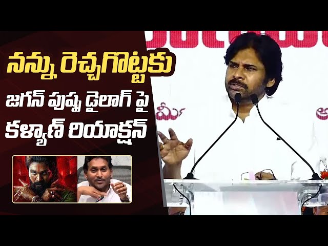 Deputy CM Pawan Kalyan Reacts On YS Jagan Pushpa Dialogue