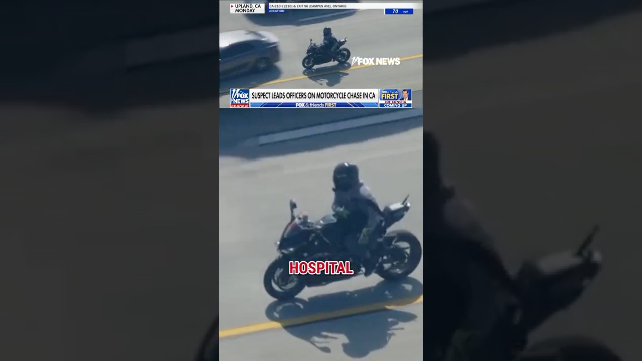 'UNBELIEVABLE': Suspect crashes motorcycle into car during high-speed police chase #shorts