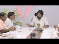 Pawan Kalyan Instructing Nadendla Manohar at PAC Meeting- Visuals