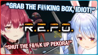 Pekora & Marine RAGING and screaming at each other for 9 mins in REPO 